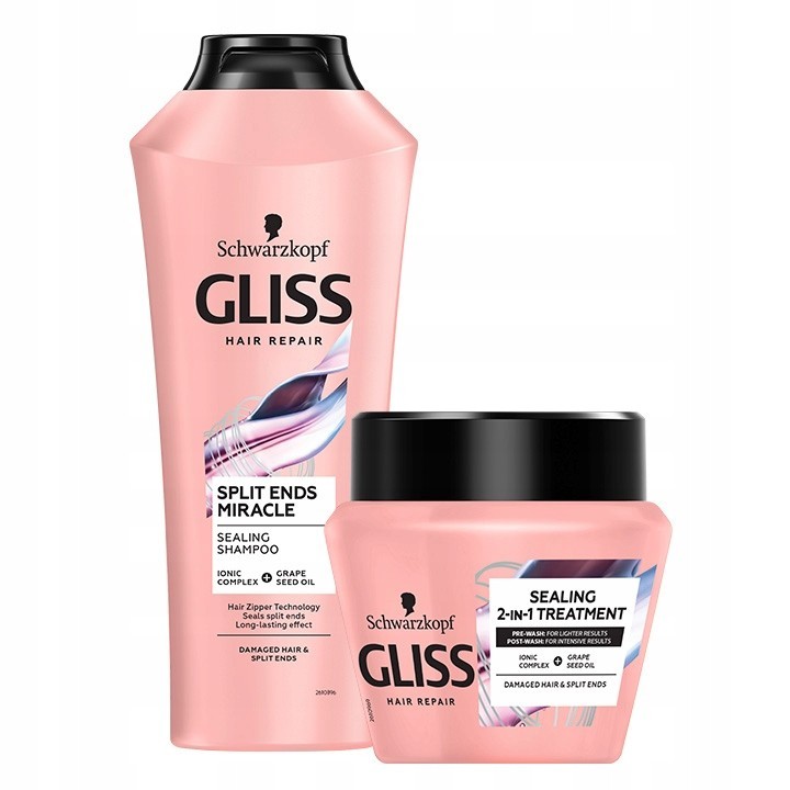 GLISS SHAMPOO EN 2-IN-1 TREATMENT SPLIT HAIR MIRACLE REPAIR