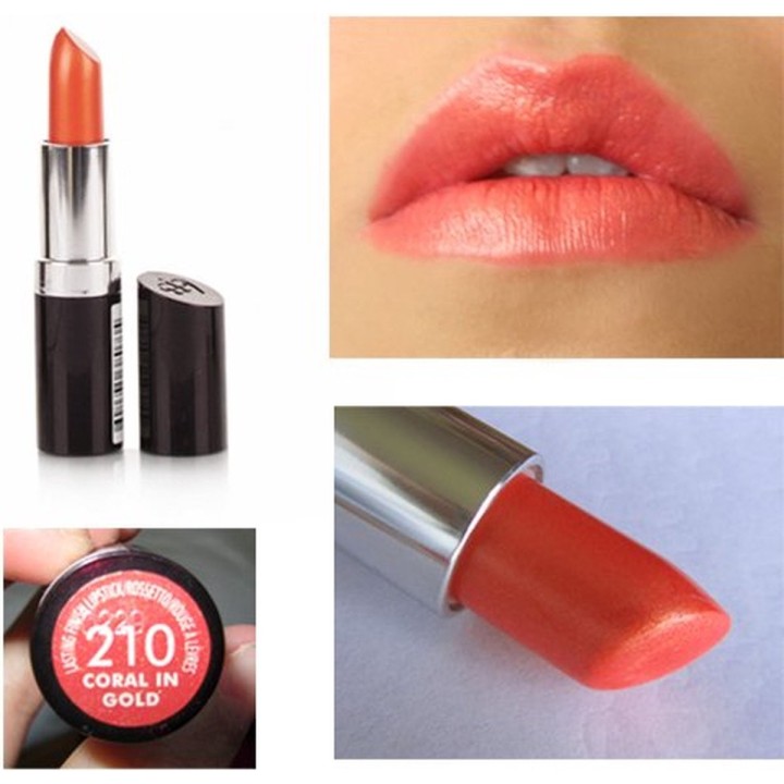 RIMMEL LONDON LASTING FINISH LIPSTICK 210 CORAL IN GOLD